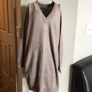 Large Tan Sweater Dress